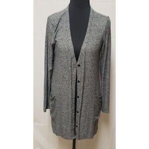 J.Jill Marled Gray Long Sleeve Button-Front Cardigan with Pockets Size S NWOT